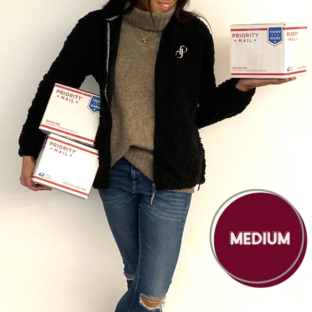 Poshmark official Black Full Zip Sherpa medium